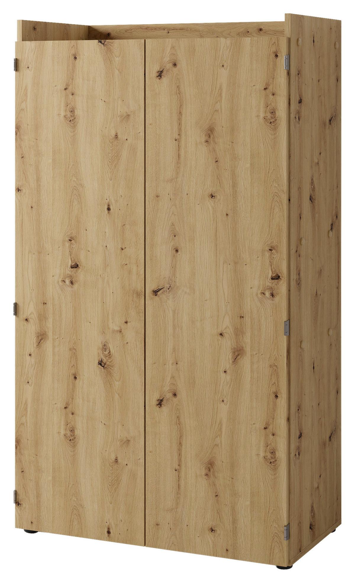 SEKRETÄR JANNE - Schwarz/Eiche Artisan, MODERN, Holzwerkstoff/Kunststoff (80/40/141cm) - MID.YOU