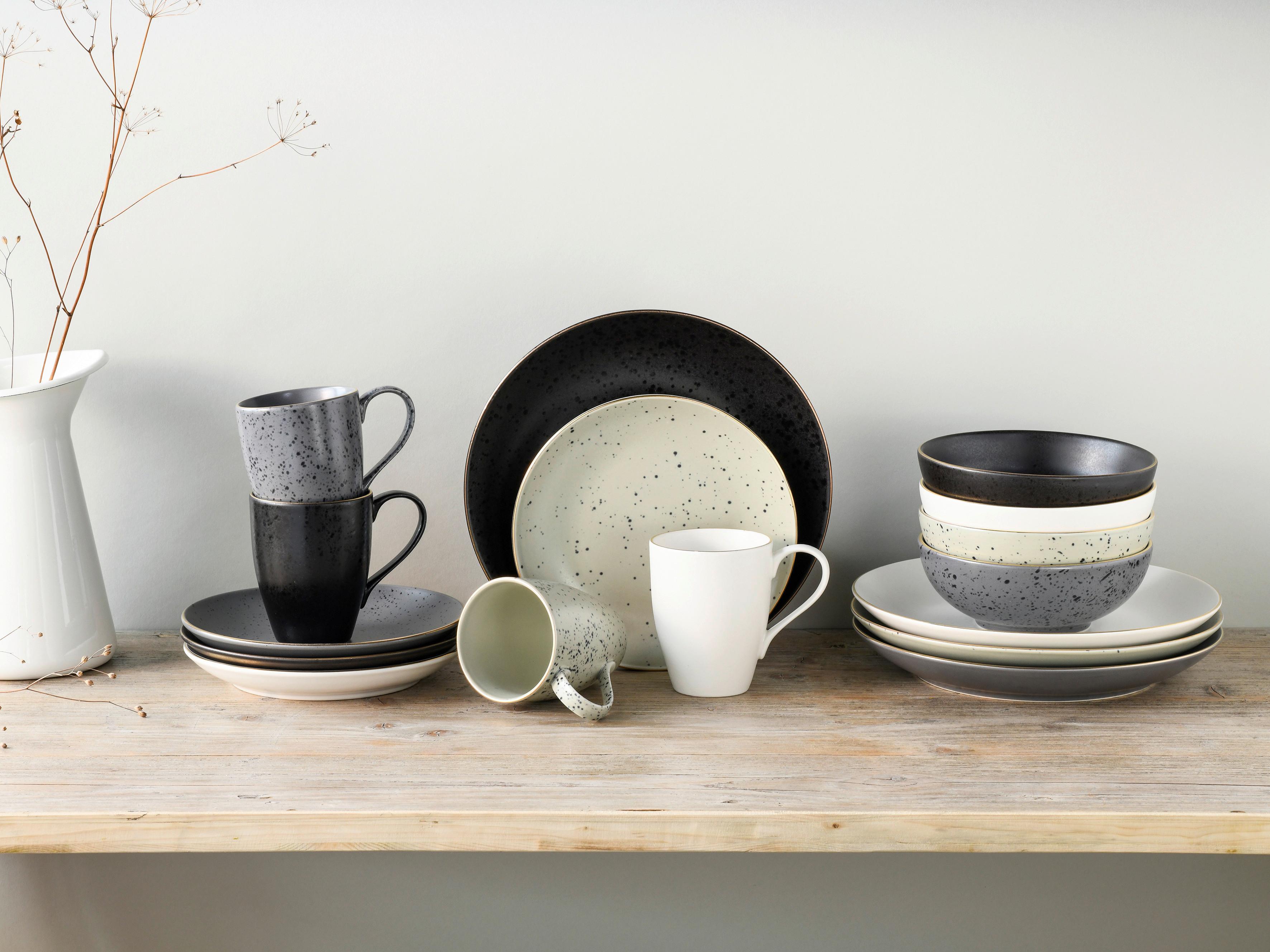 Kombinirani Servis Industrial, 16-Delni - zlate barve/siva, Trend, keramika - Creatable