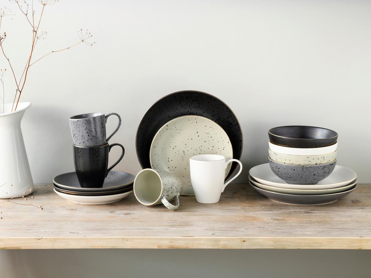 Kombinirani Servis Industrial, 16-Delni - zlate barve/siva, Trend, keramika - Creatable