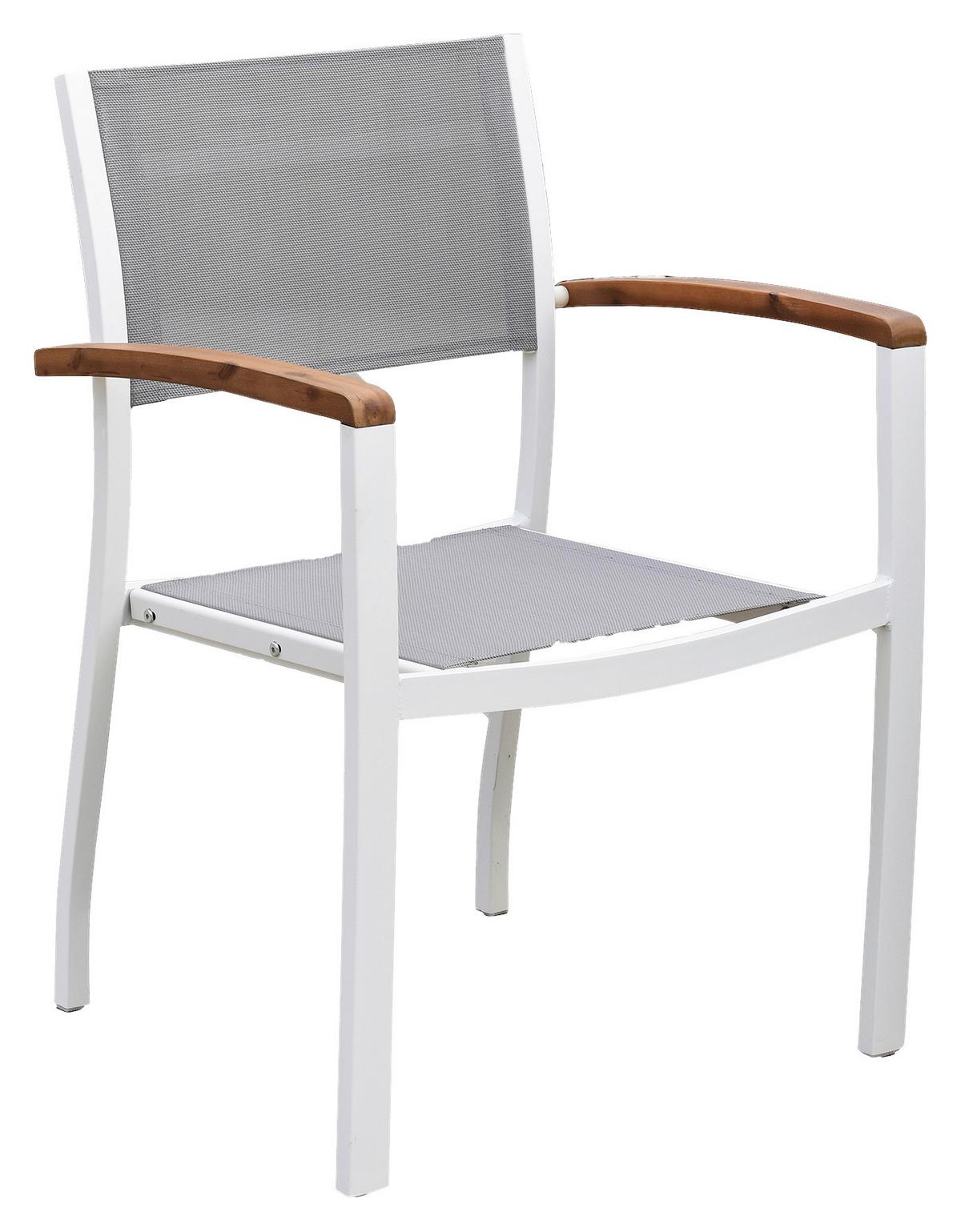 STAPELSESSEL NAXOS - Naturfarben/Weiß, MODERN, Holz/Textil (59/85/56cm) - Gardenson