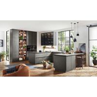 Bucătărie la comandă Riva - culoare lemn stejar/gri, Modern, material pe bază de lemn - Nobilia