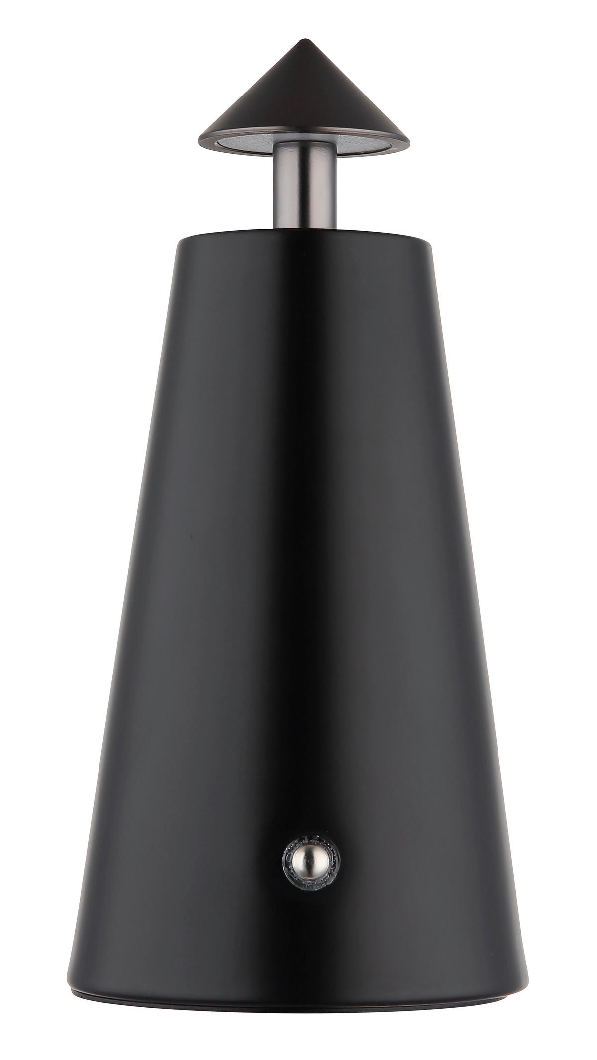 AKKU-TISCHLEUCHTE 21037S LIVA - Weiss/Schwarzchrom, Design, Kunststoff/Metall (9/19cm) - Globo