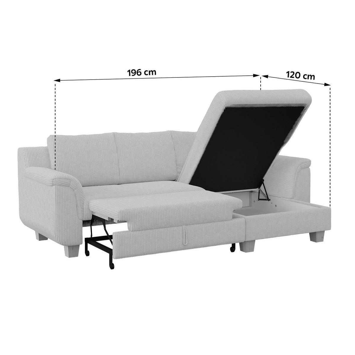 Colţar ALEX - miere, Modern, textil (246/88cm) - Modern Living