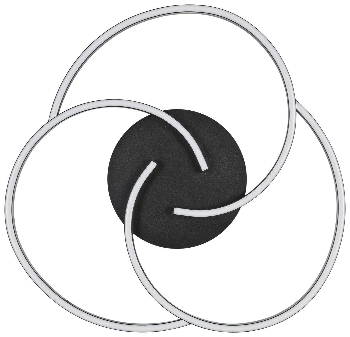 LAMPA SUFITOWA LED DANIELA - czarny, Trend, tworzywo sztuczne/metal (50/7,5cm) - Novel