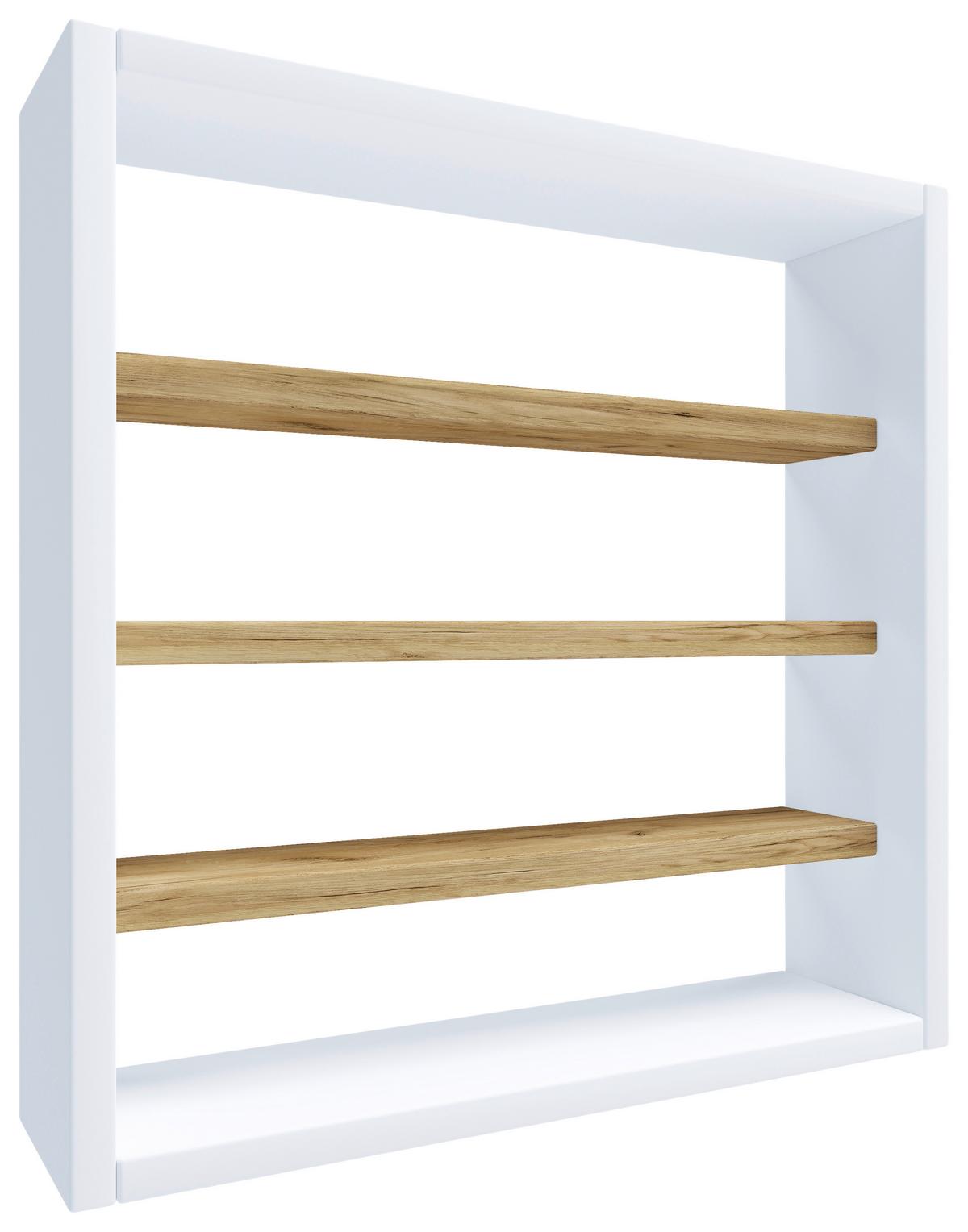WANDREGAL OSADO S - Honigeiche/Weiss, Design, Holzwerkstoff (40/40/10cm) - MID.YOU