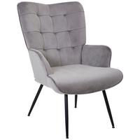 FOTEL GERRY - czarny/szary, Trend, metal/tkanina (67/96/85cm) - Xora