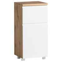 Hängeschrank Varese ca. 40x79 cm Weiß/Eiche - Eiche Wotan/Weiß, MODERN, Holzwerkstoff (40/79/35cm) - Held