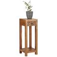 Blumensäule Naturfarben - Naturfarben, LIFESTYLE, Holz/Metall (28/74/28cm) - Premium Living
