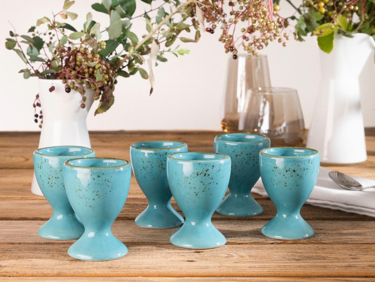 Eierbecherset 33024 Nature Collection - Türkis, Trend, Keramik (5,5cm) - Creatable