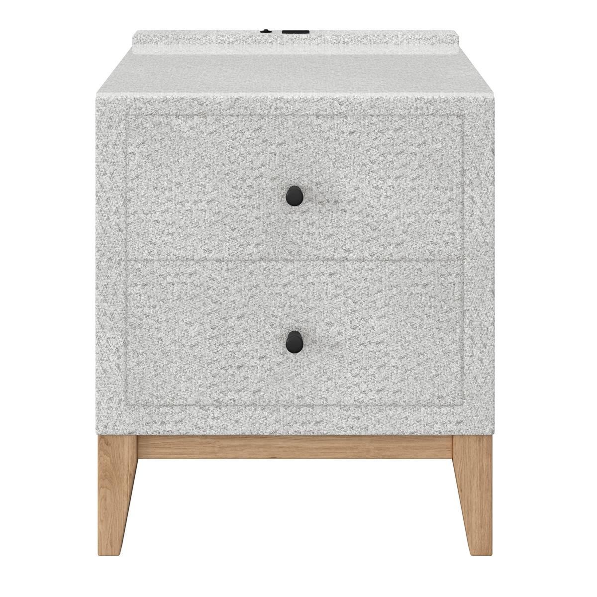 NOPTIERĂ SMILE - argintiu, Konventionell, sticlă/lemn (49/58,5/46cm) - Premium Living