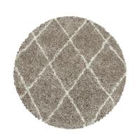 Hochflorteppich Alvor Beige Ø ca. 200cm - Beige, Basics, Textil (200cm) - Novel