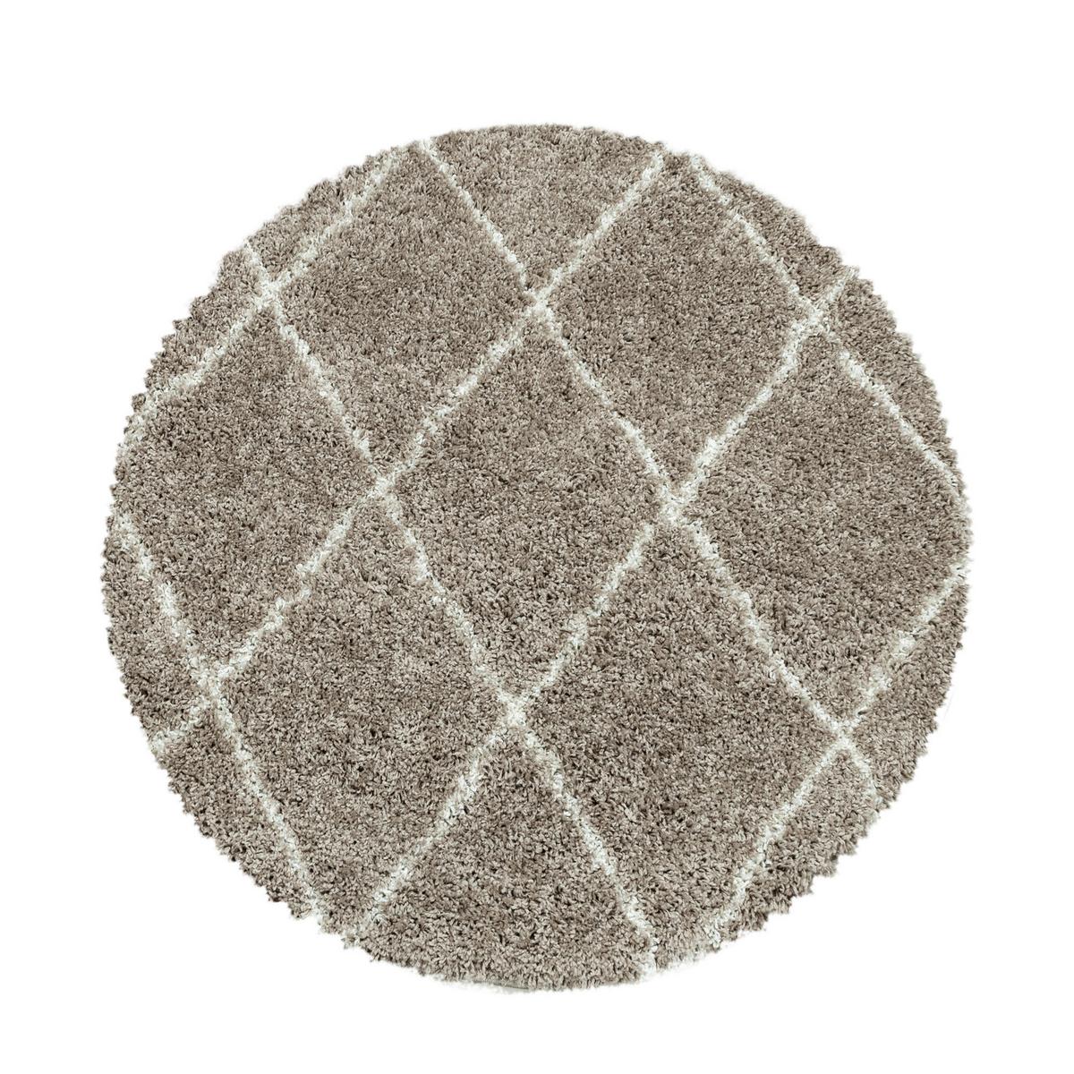 Hochflorteppich Alvor Beige Ø ca. 200cm - Beige, Basics, Textil (200cm) - Novel