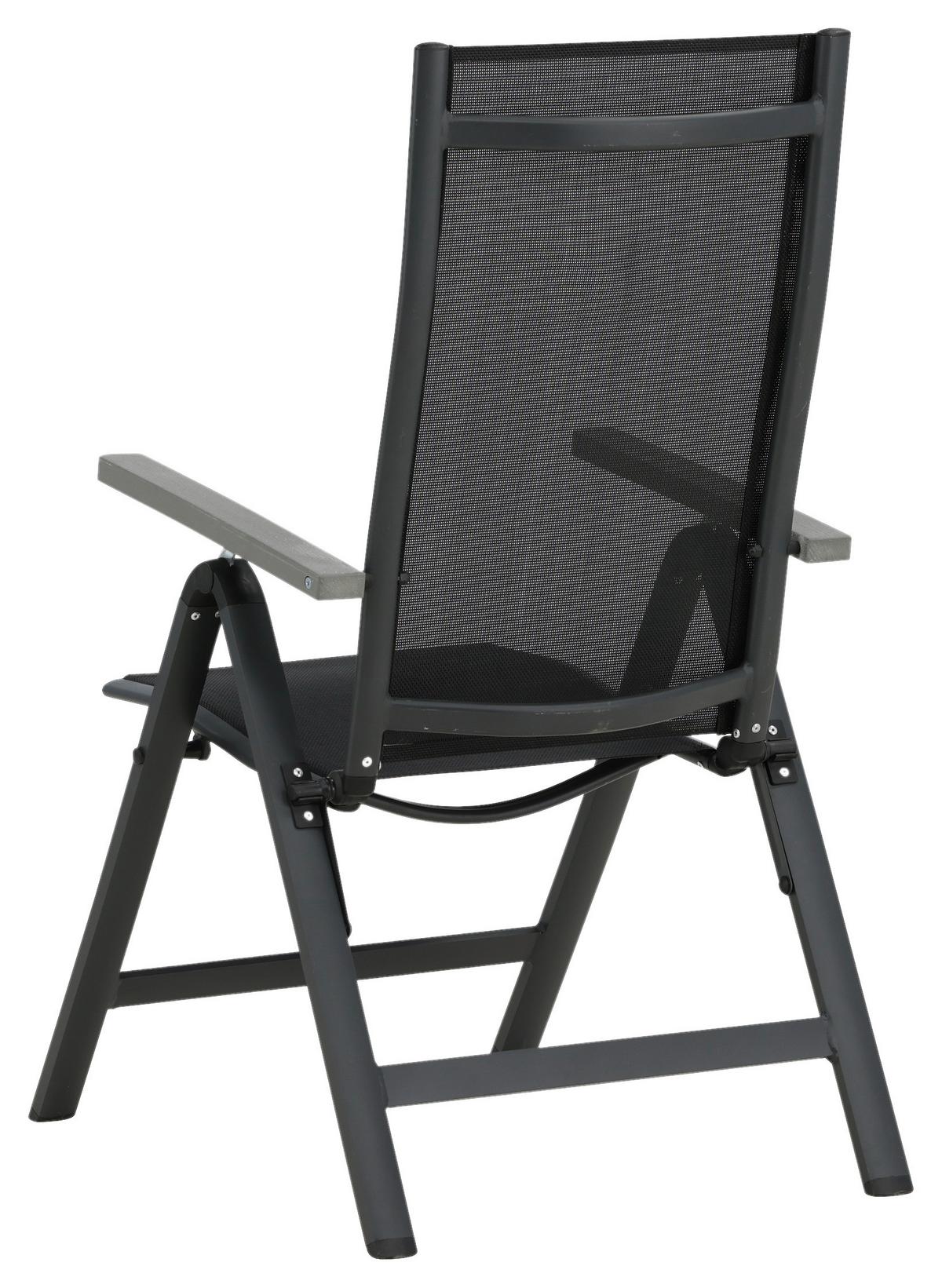Gartensessel-2er Set Albany ca. 59x109x67 cm Schwarz - Schwarz, KONVENTIONELL, Metall (59/109,5/67cm) - Gardenson