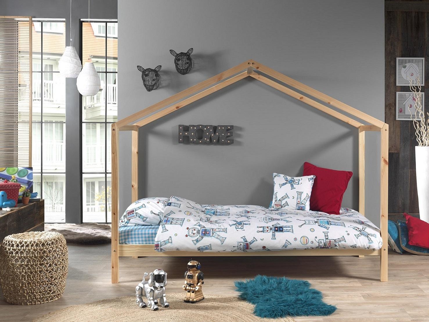 Hausbett Dallas 90x200 cm Kiefer Natur Echtholz - Kieferfarben, MODERN, Holz (90/200cm) - MID.YOU