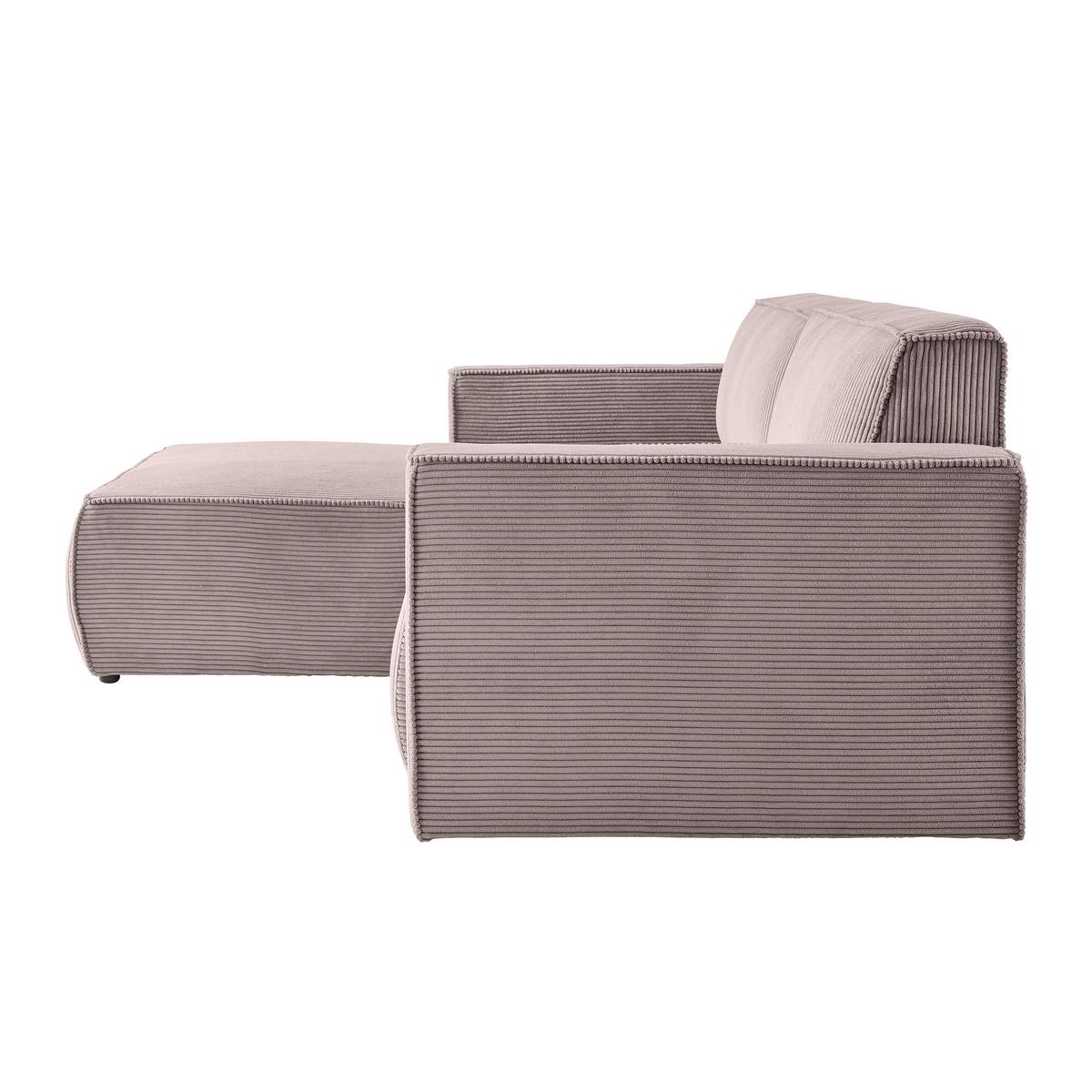 Wohnlandschaft Loft In Graubraun - Graubraun/Schwarz, Modern, Kunststoff/Textil (172/75/265cm) - Mömax