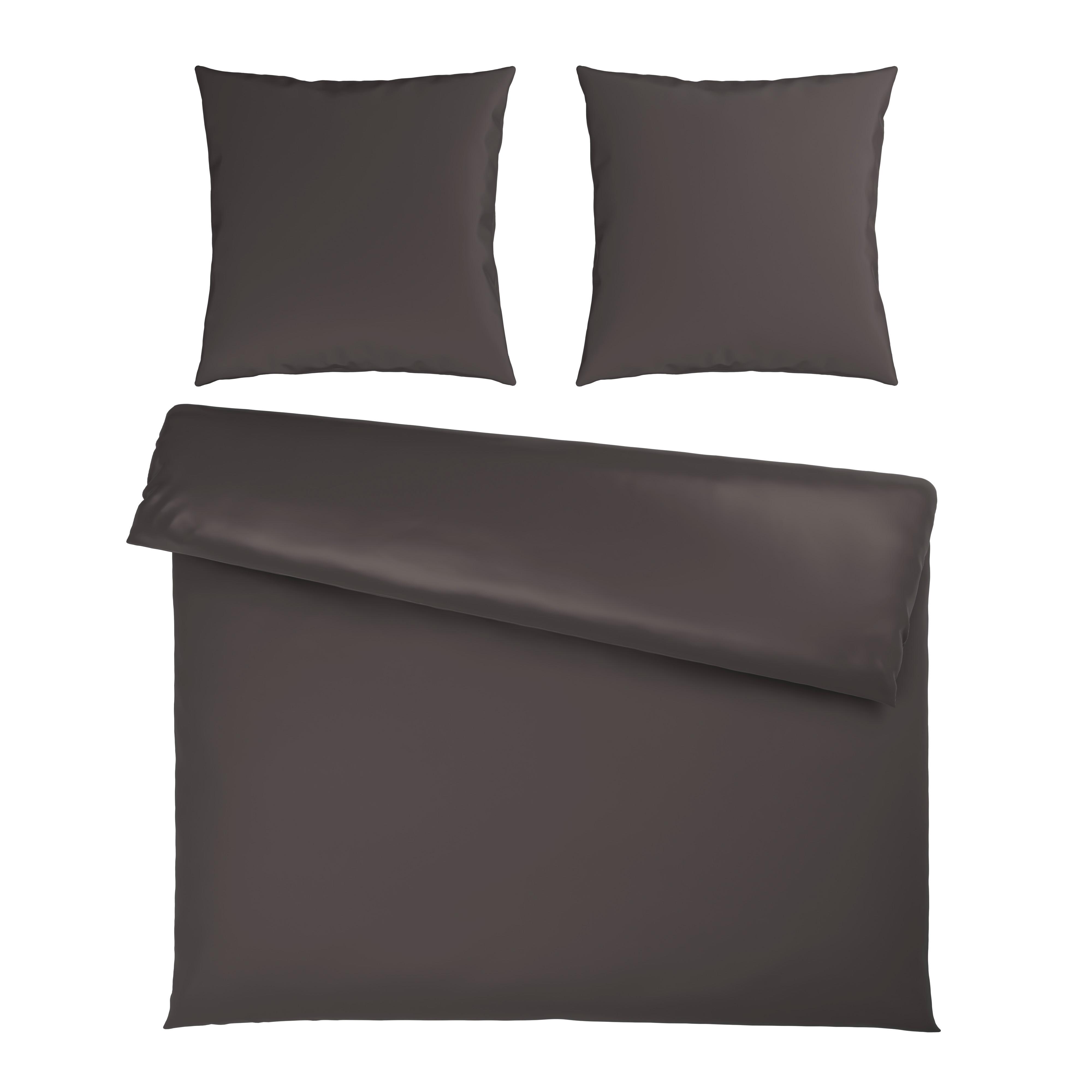 Bettwäsche Xenia Uni XXL Anthrazit ca. 200x200cm - Anthrazit, MODERN, Textil (200/200cm) - Premium Living