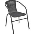 Gartenstuhl Amora in Anthrazit - Anthrazit, Kunststoff/Metall (57/75/55cm) - MÖMAX modern living
