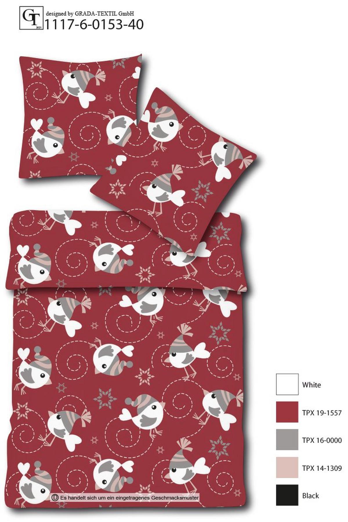 BETTWÄSCHESET PIEPMATZ - Rot, Konventionell, Textil (160/210cm) - Modern Living