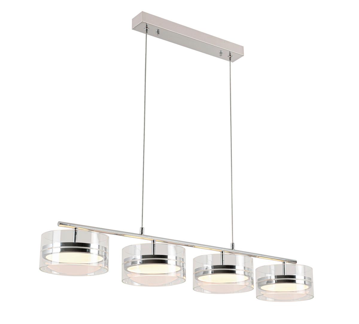 LAMPA WISZĄCA LED LUCA *SBN*SH* - kolor chromowy, Design, tworzywo sztuczne/metal (93/18/120cm) - Novel