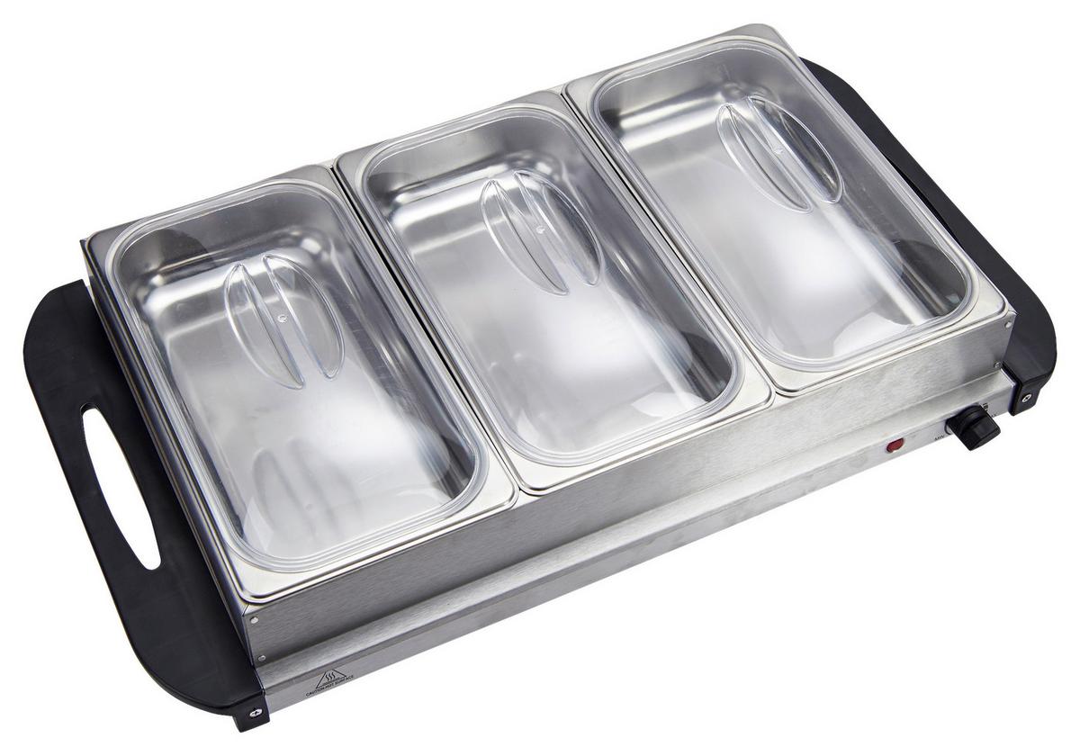 PODGRZEWACZ BUFETOWY SH 4.1 - kolor stalowy/czarny, Basics, metal (64/14/36,4cm) - Silva Homeline