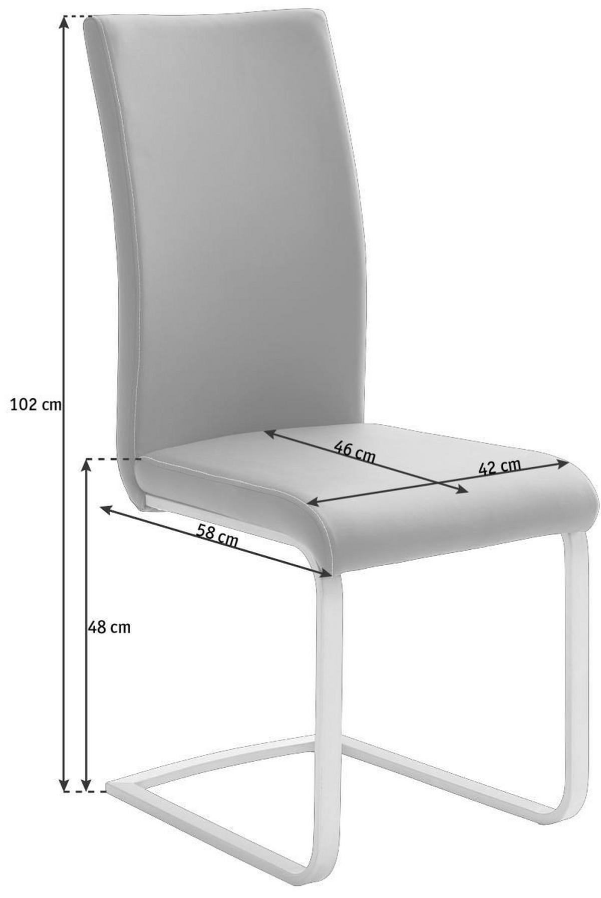 KRZESŁO NA PŁOZIE PAULO I - bordowy/kolor stalowy, Design, metal/tkanina (42/102/58cm) - Novel
