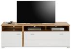 TV-Element in Eichefarben - Chromfarben/Eichefarben, MODERN, Holzwerkstoff/Metall (160/54/47cm) - Modern Living