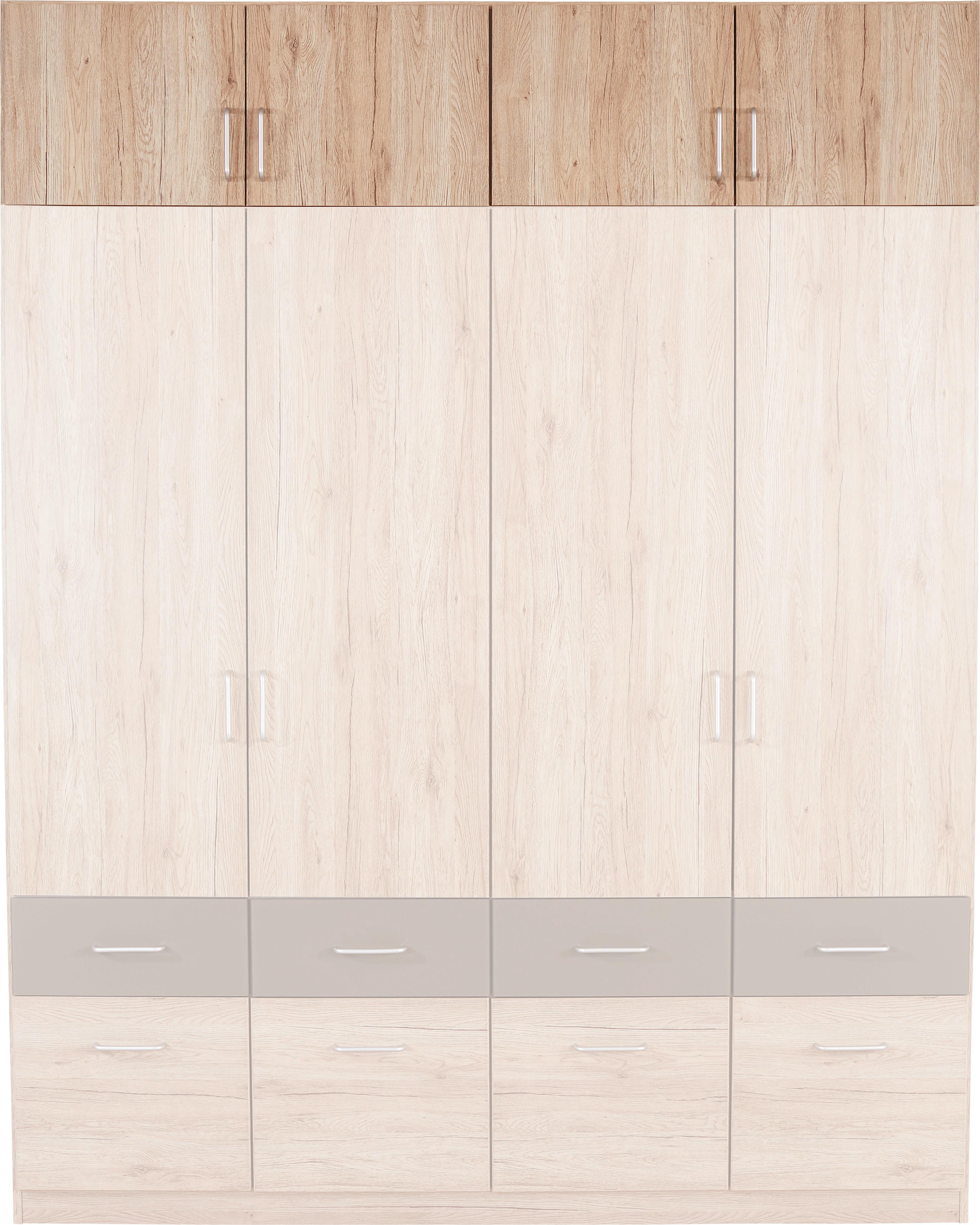 Dulap auxiliar superior Aalen-extra - culoare lemn stejar, Konventionell, material pe bază de lemn (181/39/54cm)