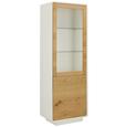 Vitrine Naturfarben/Weiß - Naturfarben/Weiß, MODERN, Glas/Holz (63/186/40cm) - Modern Living Vitrine Naturfarben/Weiß - Naturfarben/Weiß, MODERN, Glas/Holz (63/186/40cm) - Modern Living