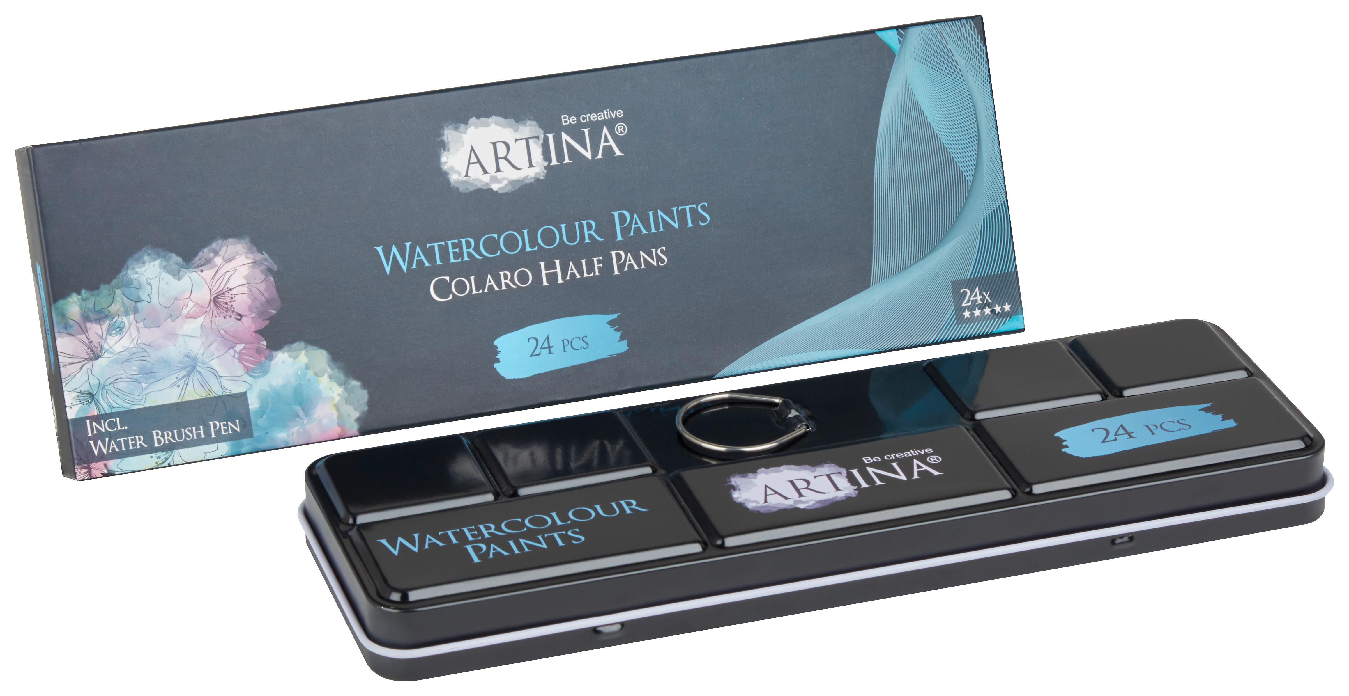 Aquarellfarben Colour, inkl. Mischpalette - Basics, Metall (22cm) - Premium Living