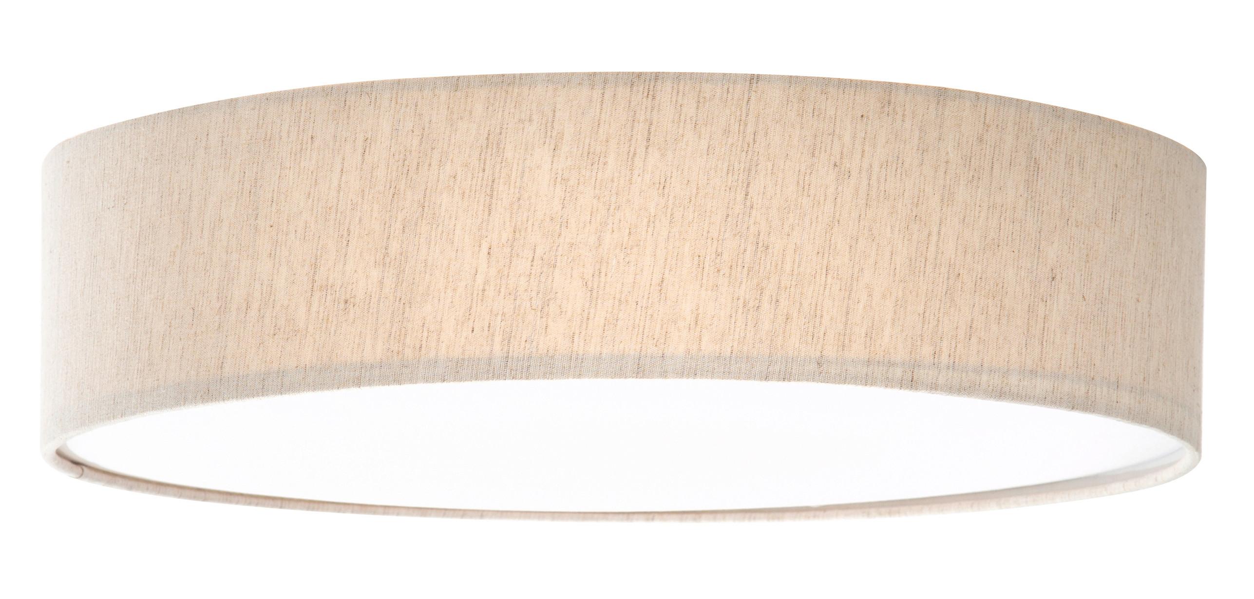 LED-DECKENLEUCHTE 60930119 CONNY - Weiss/Beige, Konventionell, Kunststoff/Textil (50/18cm)