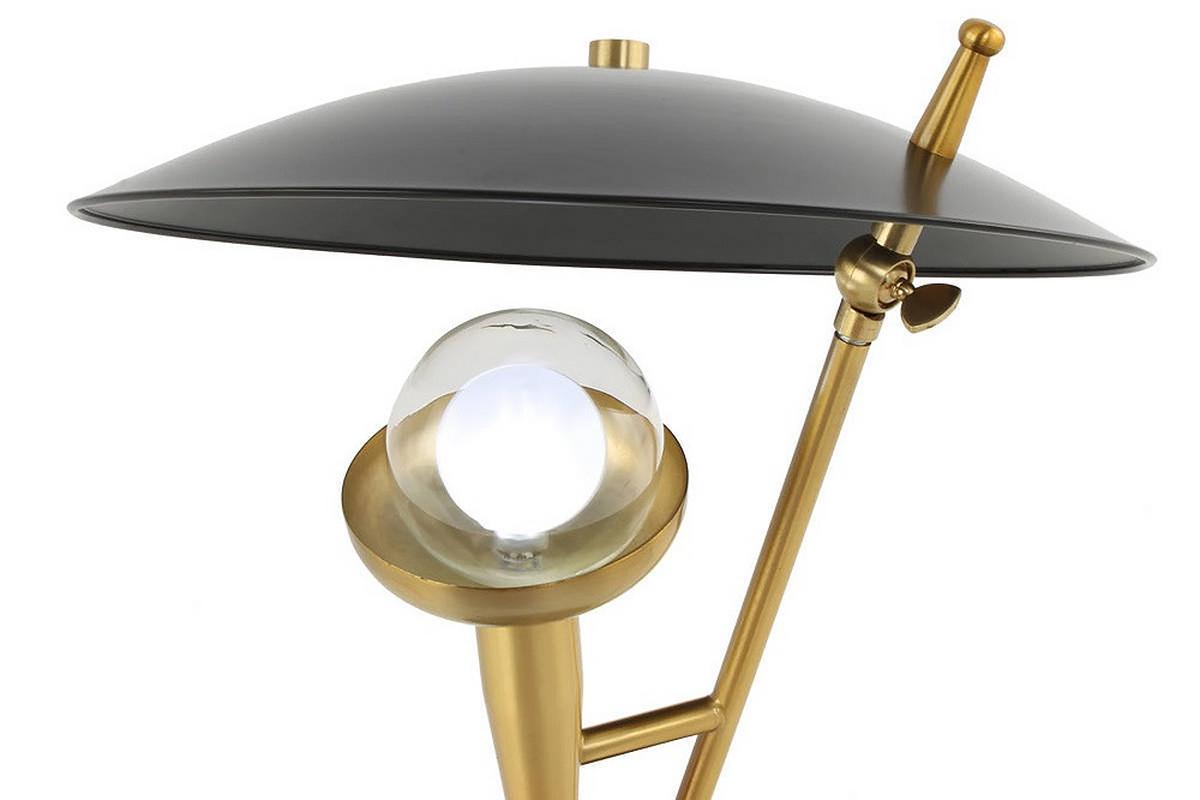 Tischleuchte Tischlampe Flyer 125 - Goldfarben/Schwarz, Trend, Metall (36/36/50cm) - Kayoom