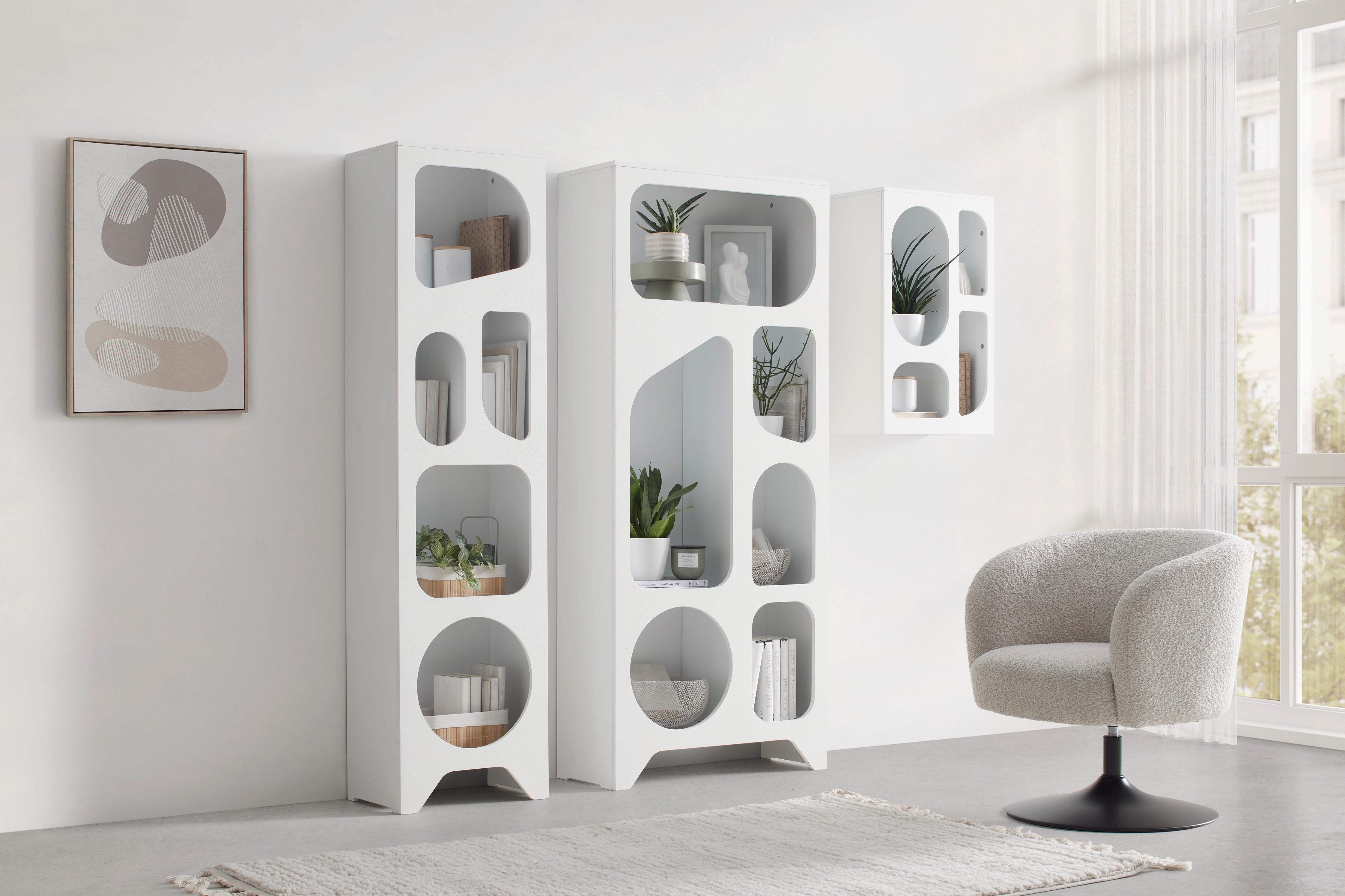 HYLLA SETTO -TREND- - vit, Romantik / Lanthus, trämaterial (45/75/31cm) - Premium Living