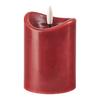 LED-Kerze Sven Dunkelrot - Dunkelrot, Konventionell, Naturmaterialien (7/10cm)