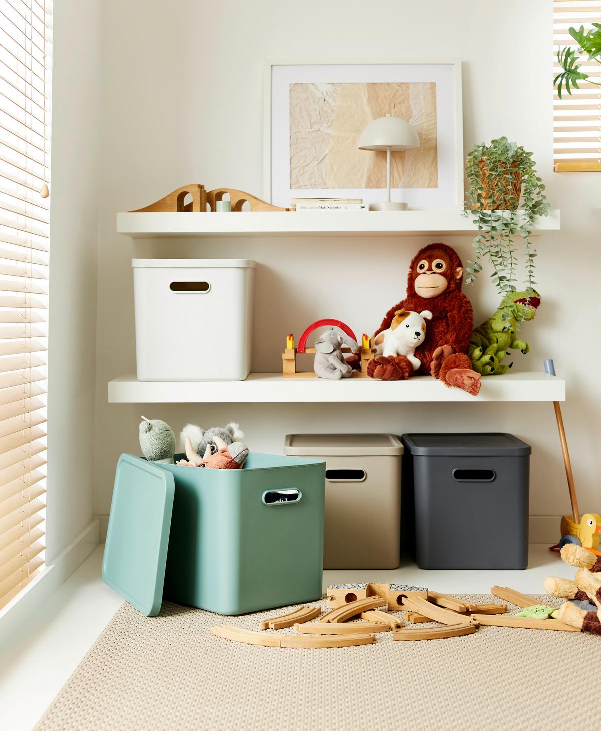 POJEMNIK DO PRZECHOWYWANIA 1063105092 - miętowy, Konventionell, tworzywo sztuczne (37/29/29.5cm) - Rotho