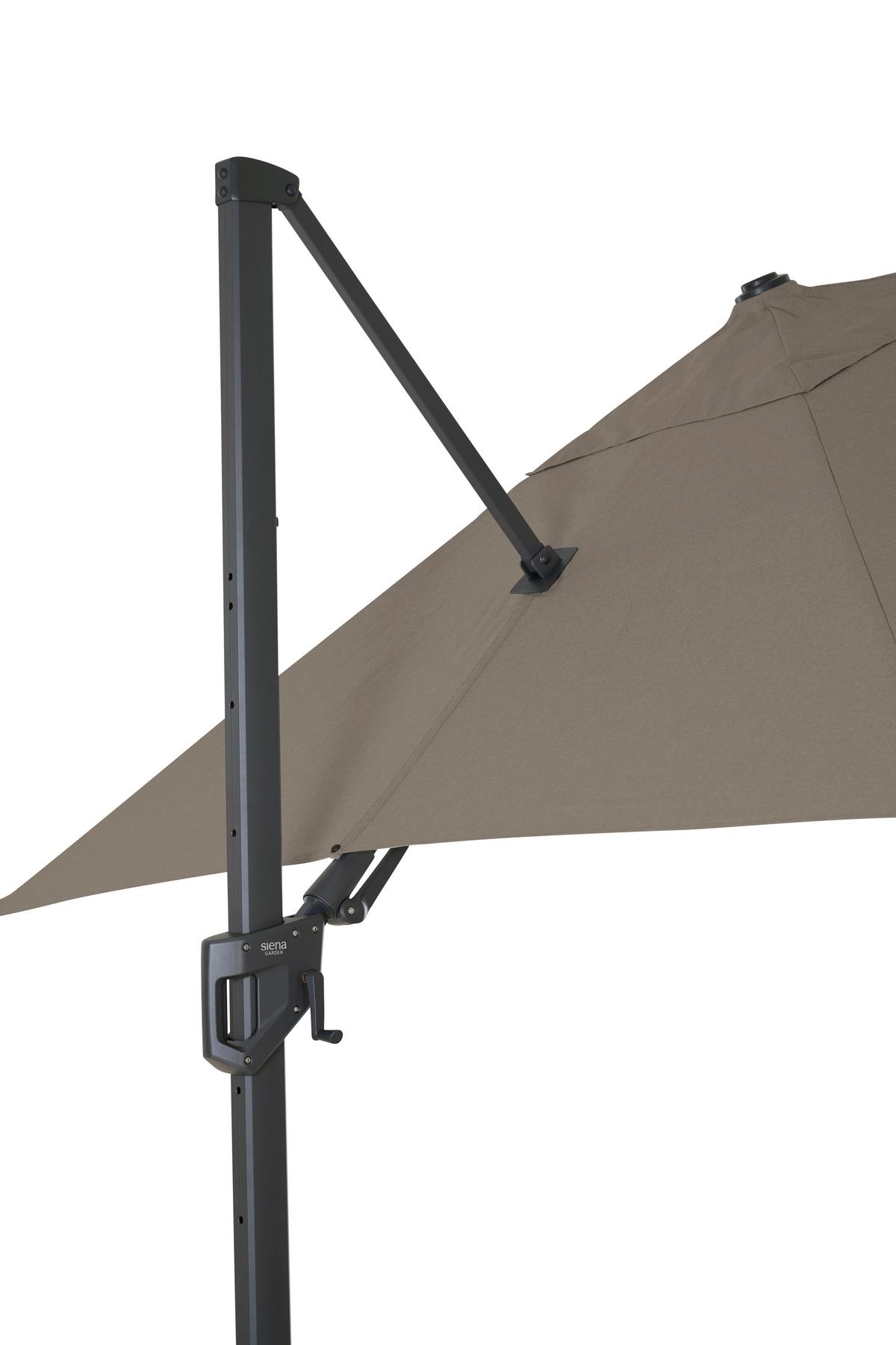 AMPELSCHIRM T50071 - Taupe/Anthrazit, MODERN, Textil/Metall (300/300cm) - Siena Garden