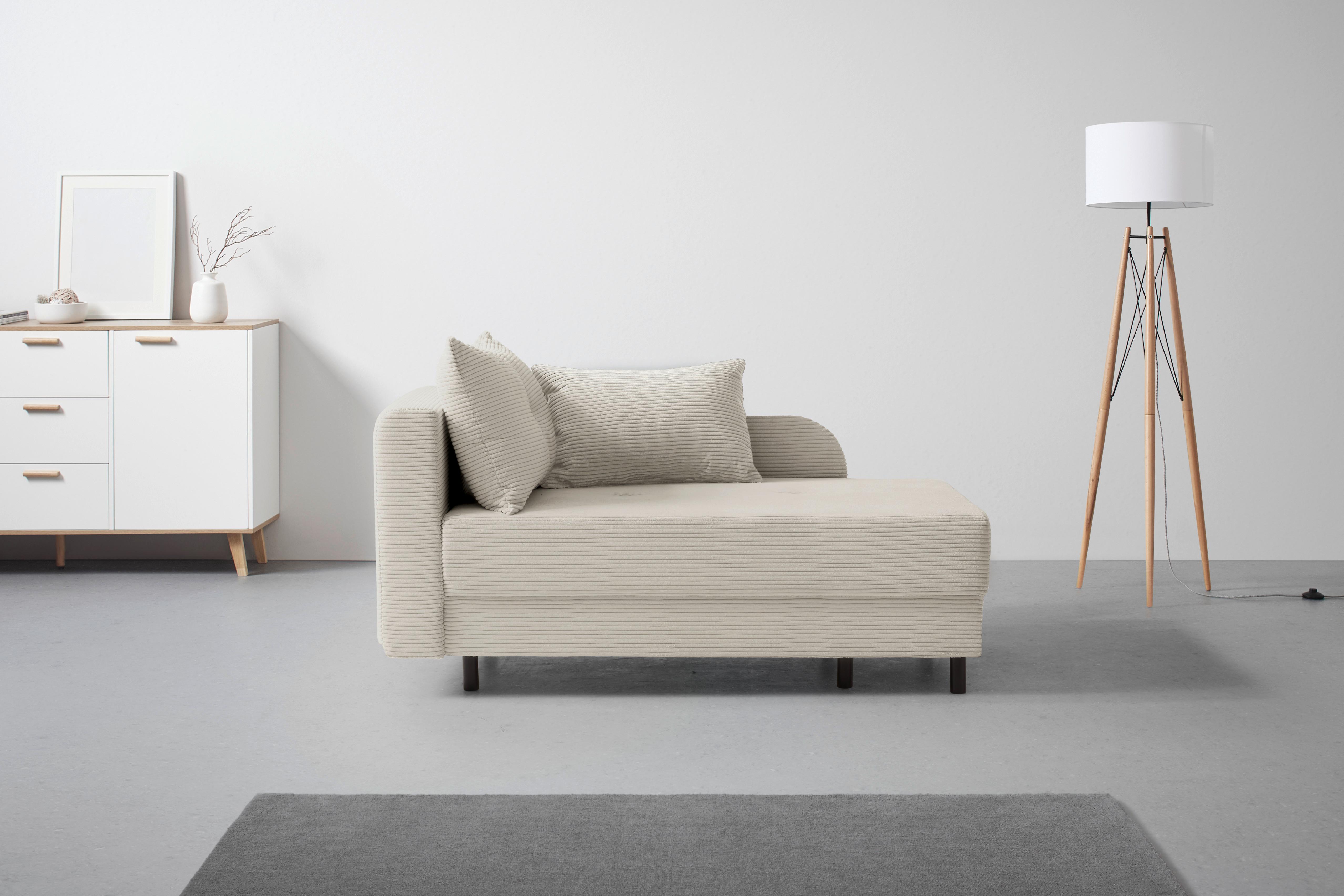 Liege Nova Perlmutt - Perlmutt/Schwarz, MODERN, Holz/Textil (85/62/145cm) - Mömax