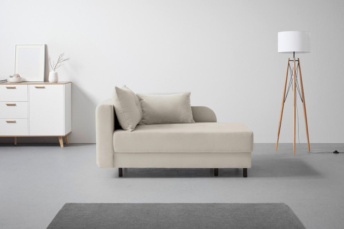 Liege Nova Perlmutt - Perlmutt/Schwarz, MODERN, Holz/Textil (85/62/145cm) - Mömax