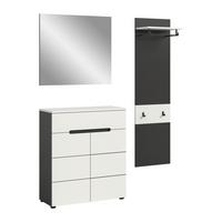 Predsoba Canu, Bela, Siva, 3-Delna - bela, Design, leseni material (140/190/37cm) - Livetastic