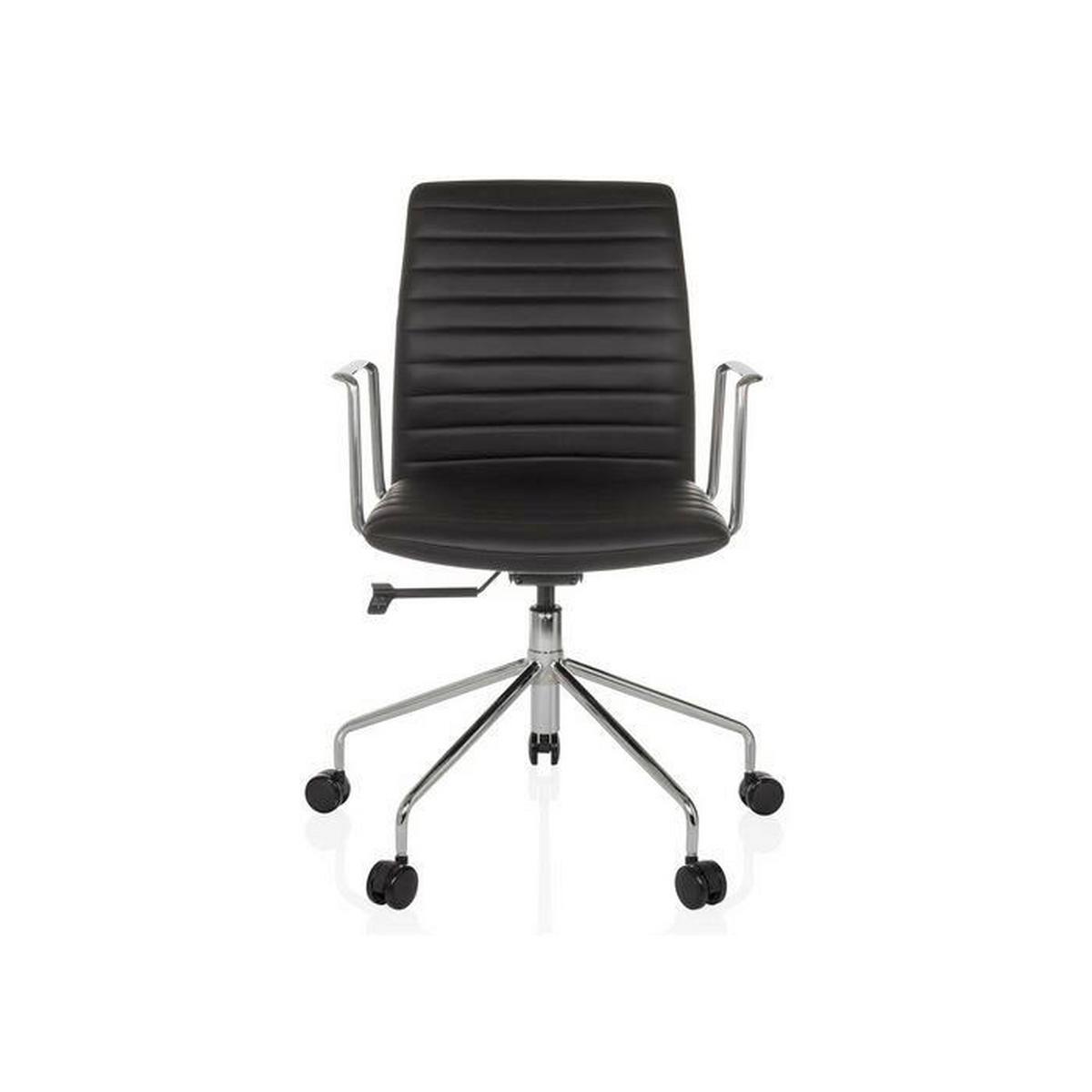 Pisarniški Stol Vemona 30, Črna - srebrne barve/črna, Moderno, kovina/umetna masa (58/93 - 101/59cm) - MID.YOU