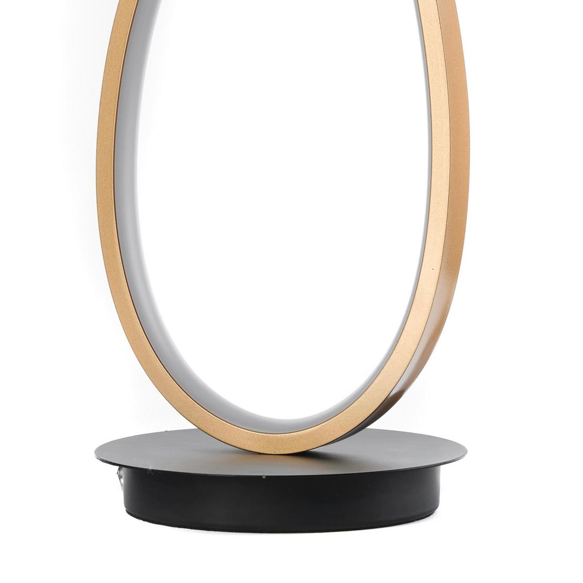 LED-Tischleuchte Sign Schwarz/Gold max. 12 Watt - Goldfarben/Schwarz, Design, Metall (14/14/43cm)