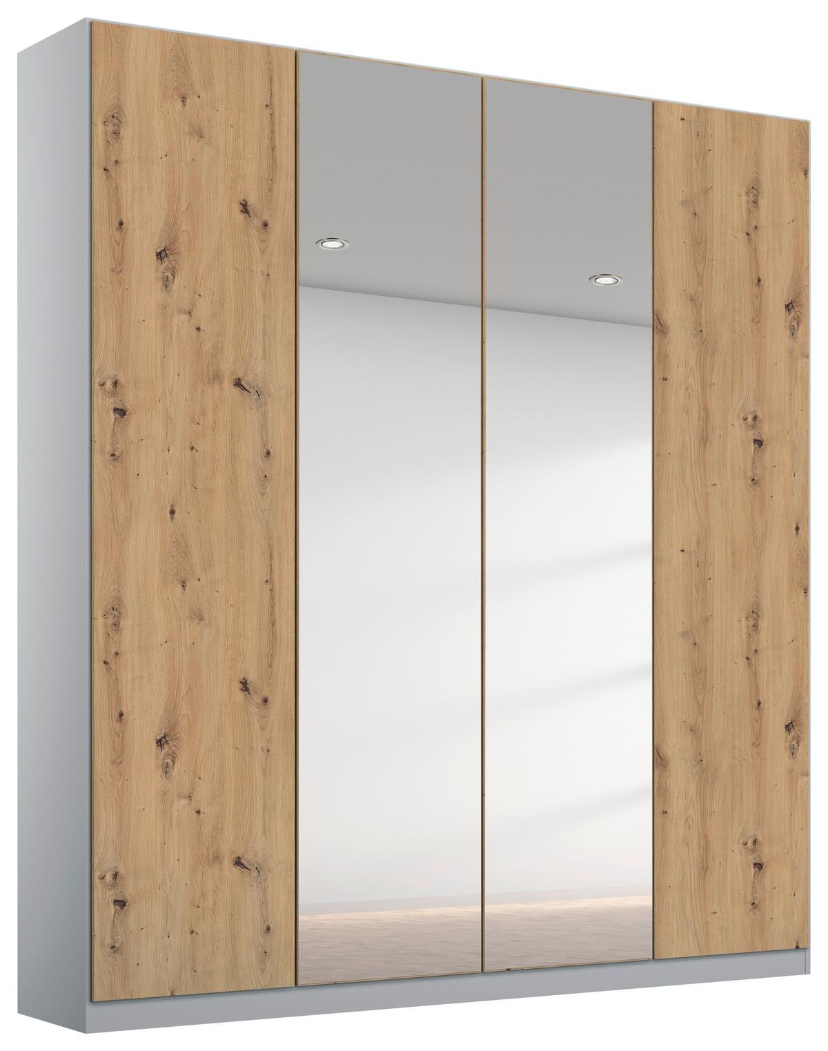 DULAP USI ROTATIVE ALABAMA - argintiu/gri deschis, Modern, material pe bază de lemn (181/229/54cm)