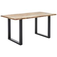 STÓŁ DO JADALNI KERALA - kolor akacjowy/czarny, Basics, drewno (140/90/76cm) - MID.YOU