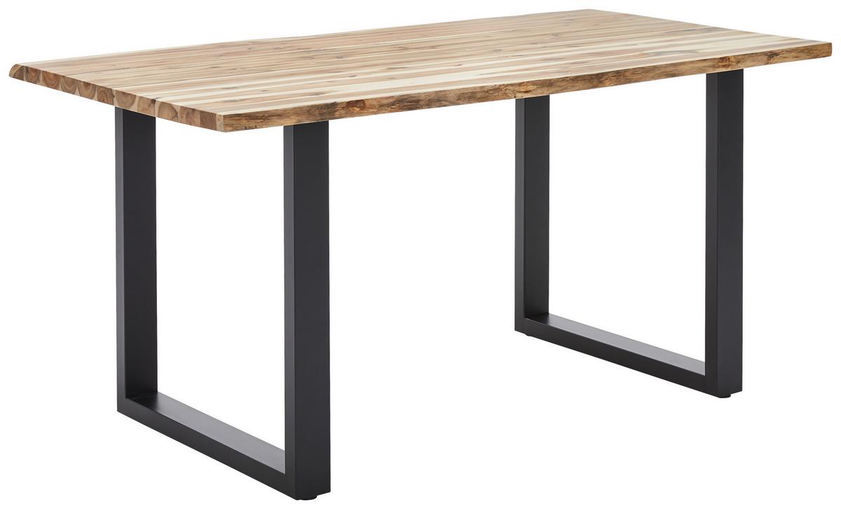 STÓŁ DO JADALNI KERALA - kolor akacjowy/czarny, Basics, drewno (140/90/76cm) - MID.YOU