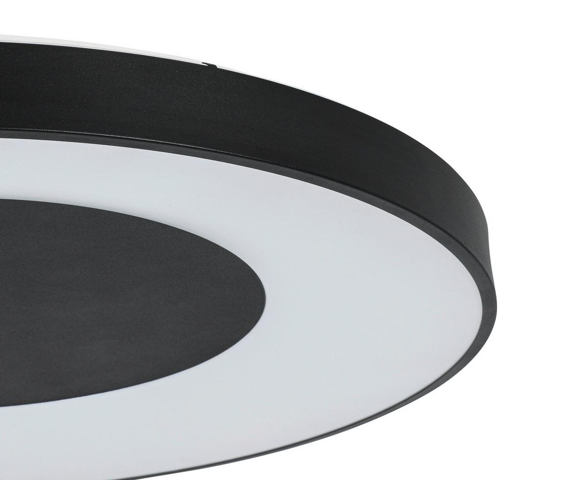 LED-Deckenleuchte Jumpo Schwarz/Weiß max. 48 Watt - Weiss/Schwarz, Modern, Kunststoff/Metall (70/7cm) - Mömax