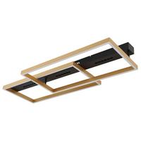 Stropna Led-svetilka Luffy, S Sijalko - zlate barve/črna, Design, kovina/umetna masa (90/39,8/10,2cm)