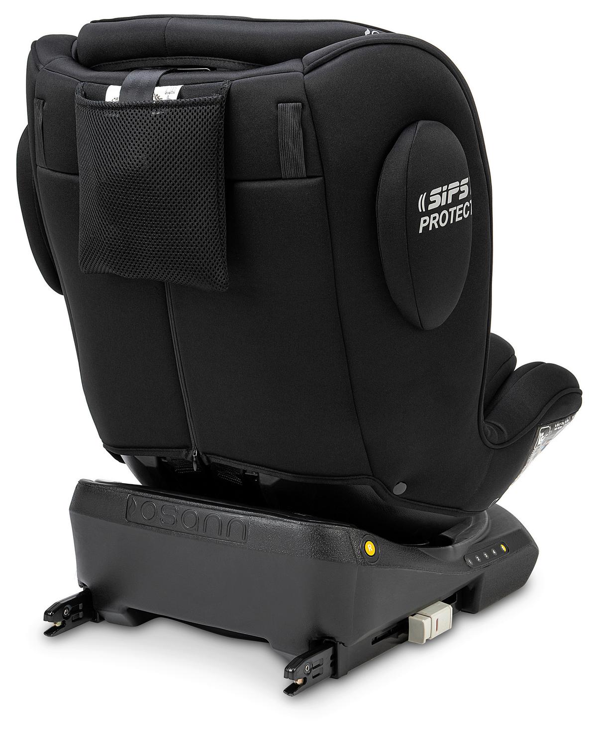 FOTELIK SAMOCHODOWY OBROTOWY SWIFT360S - czarny, Basics, tworzywo sztuczne/tkanina (44/60/50cm) - Osann