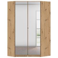 Kotna Omara Za Oblačila Costa, Barva Hrasta - barve kroma/hrast artisan, Moderno, leseni material (117/197/104cm) - Rauch Möbel