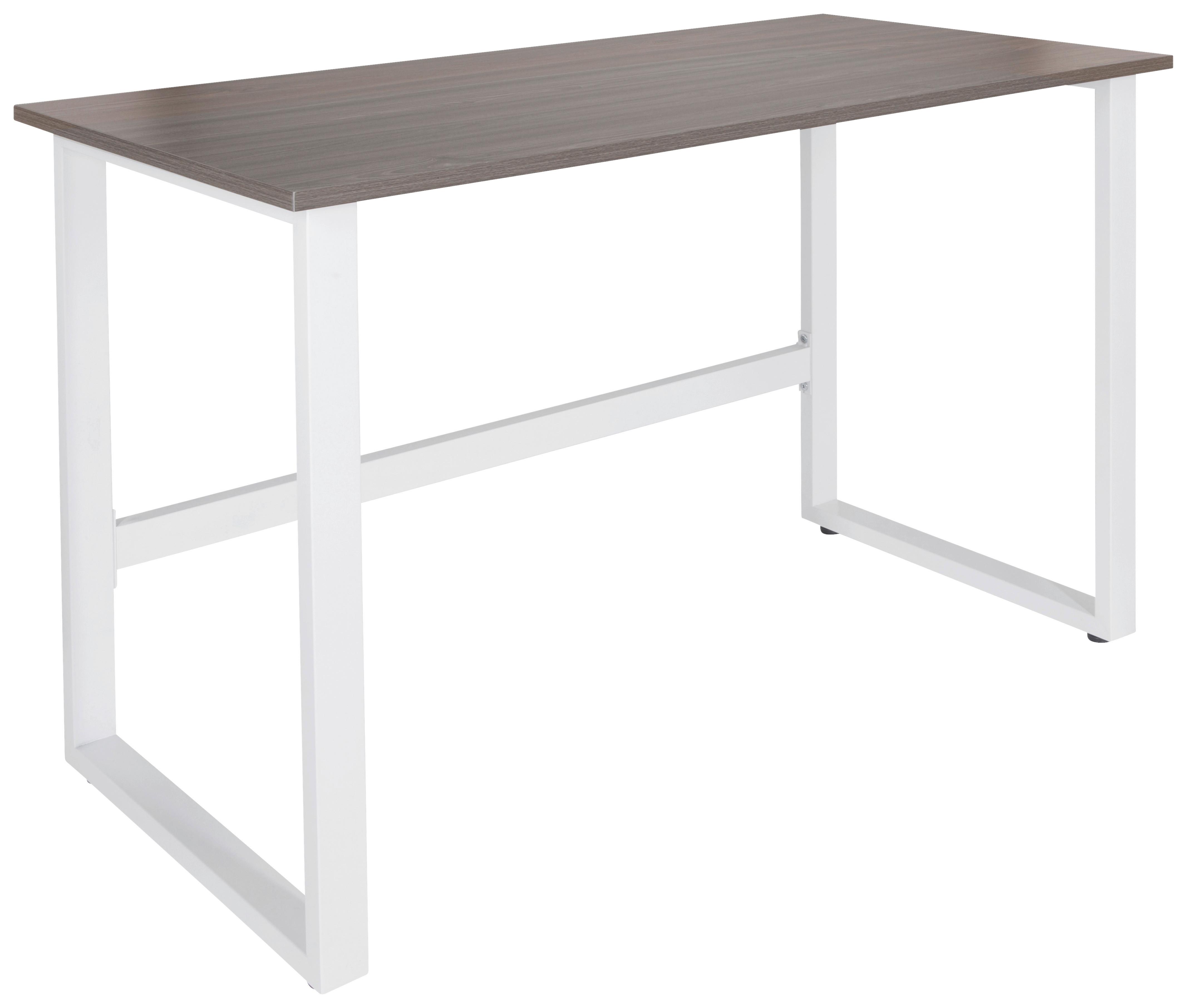 Pisalna Miza Workspace Light I, Siva, Bela - siva/bela, Basics, kovina/leseni material (120/60/76cm) - MID.YOU