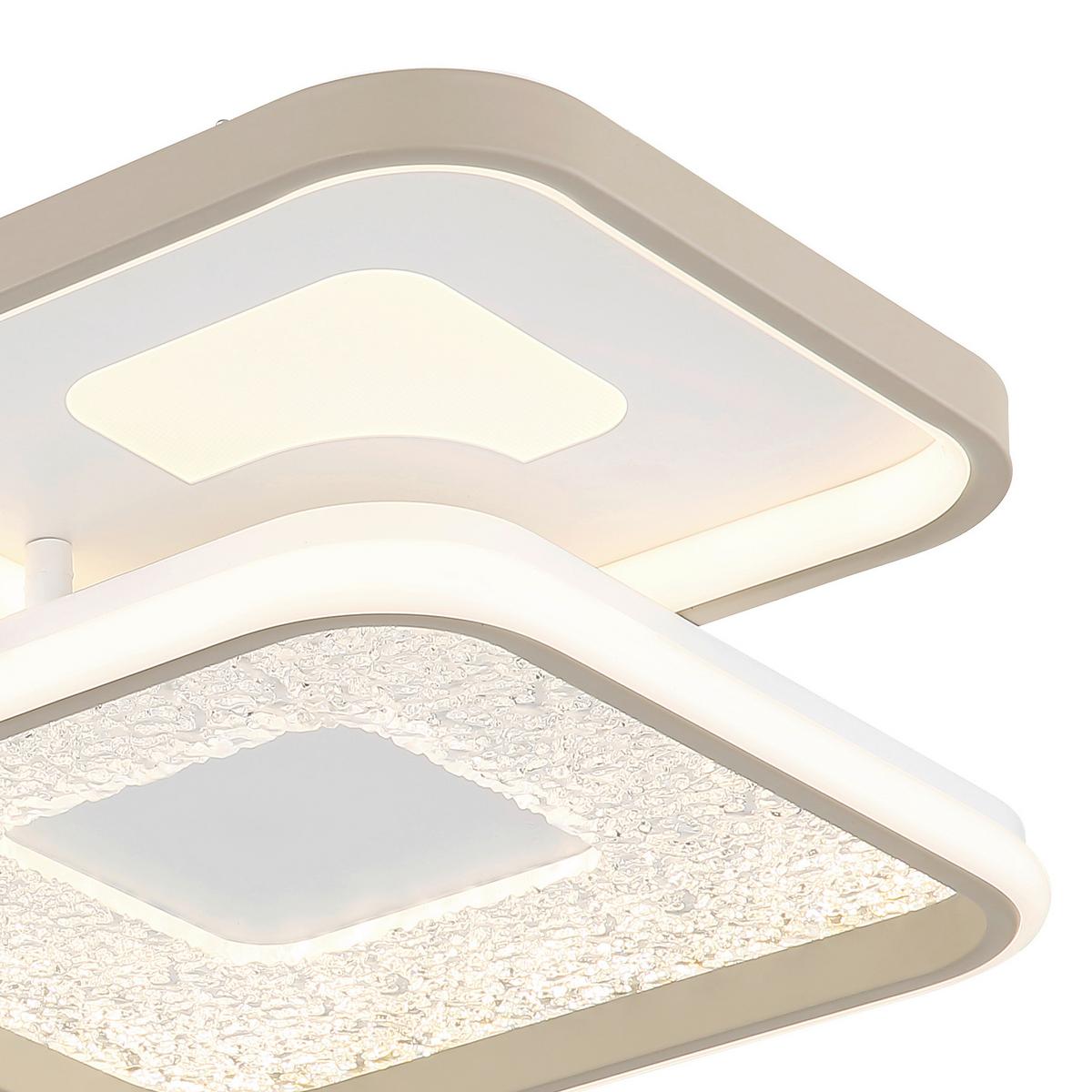 Led-deckenleuchte 48097-62 Mosaiko - Sandfarben/Klar, Design, Kunststoff/Metall (65/45,5/10cm) - Globo