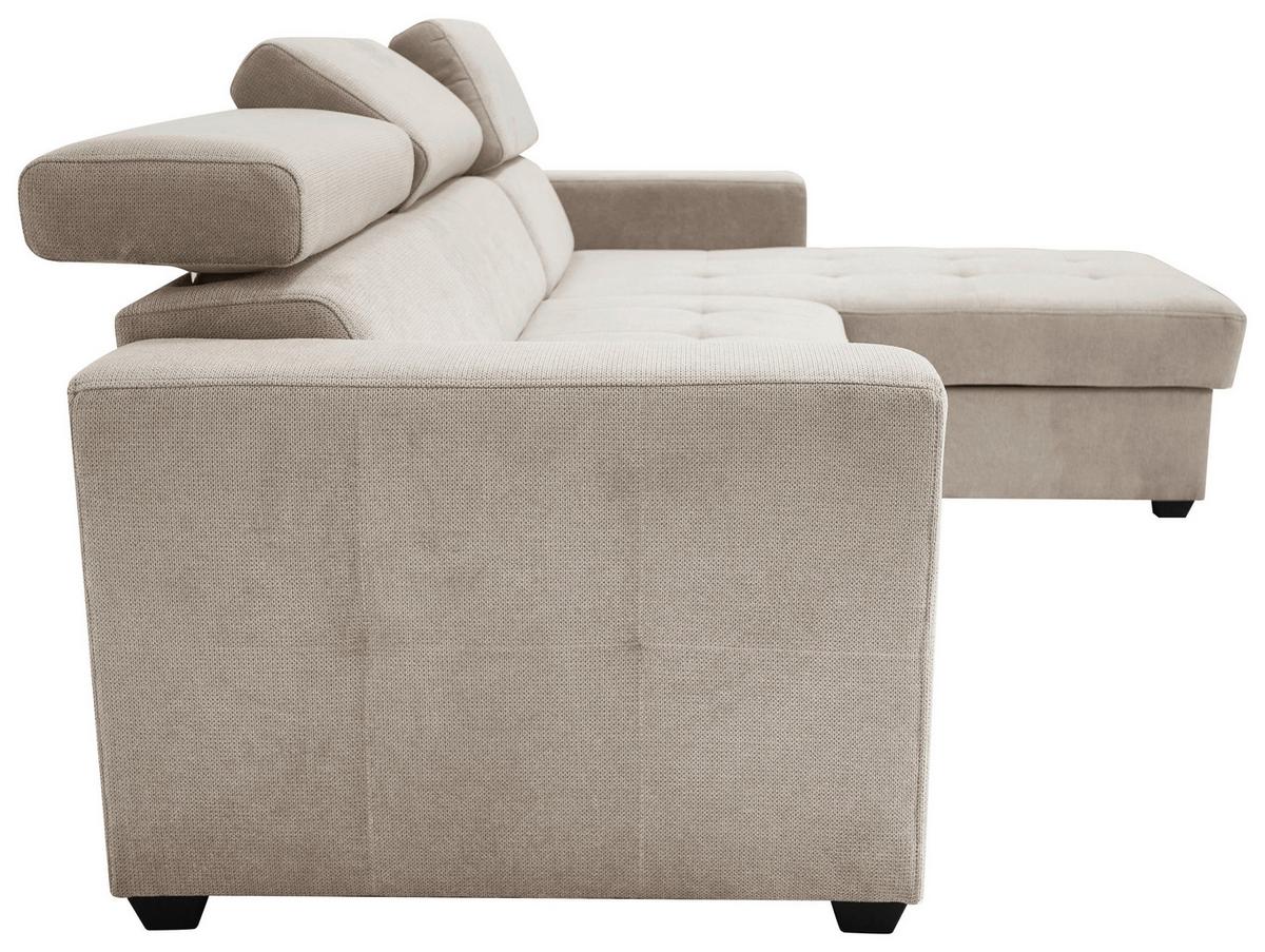 Kutna Garnitura Marco - bež/crna, Konvencionalno, drvni materijal/drvo (238/78-94/170cm) - Modern Living